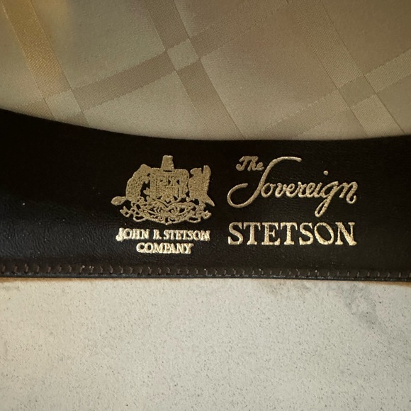 VTG Mens "Stetson" Fedora (The Sovereign) Tan Braided Band size 7 Jazz Hat - Picture 3 of 13